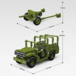 M3 37MM AT GUN DODGE BEEP WC52 building blocks  300013 - Image 6