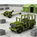 M3 37MM AT GUN DODGE BEEP WC52 building blocks  300013