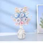 Snow Lotus Yellow Ebony Orchid &amp Lotus building blocks  33091 - Image 6