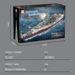 Bismarck Battleship  building blocks FC4201 - Image 9
